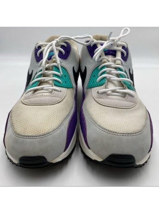 NIKE AIR MAX 90 ESSENTIAL AJ1285-103 SHOES SIZE 12 MENS WHITE BLACK JADE PURPLE main image 9